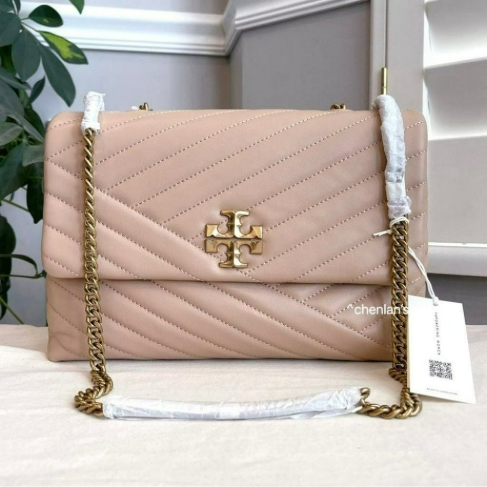 🔥NeW! $598 Tory Burch Large Kira Chevron Convertible Shoulder Bag - Picture 6 of 12